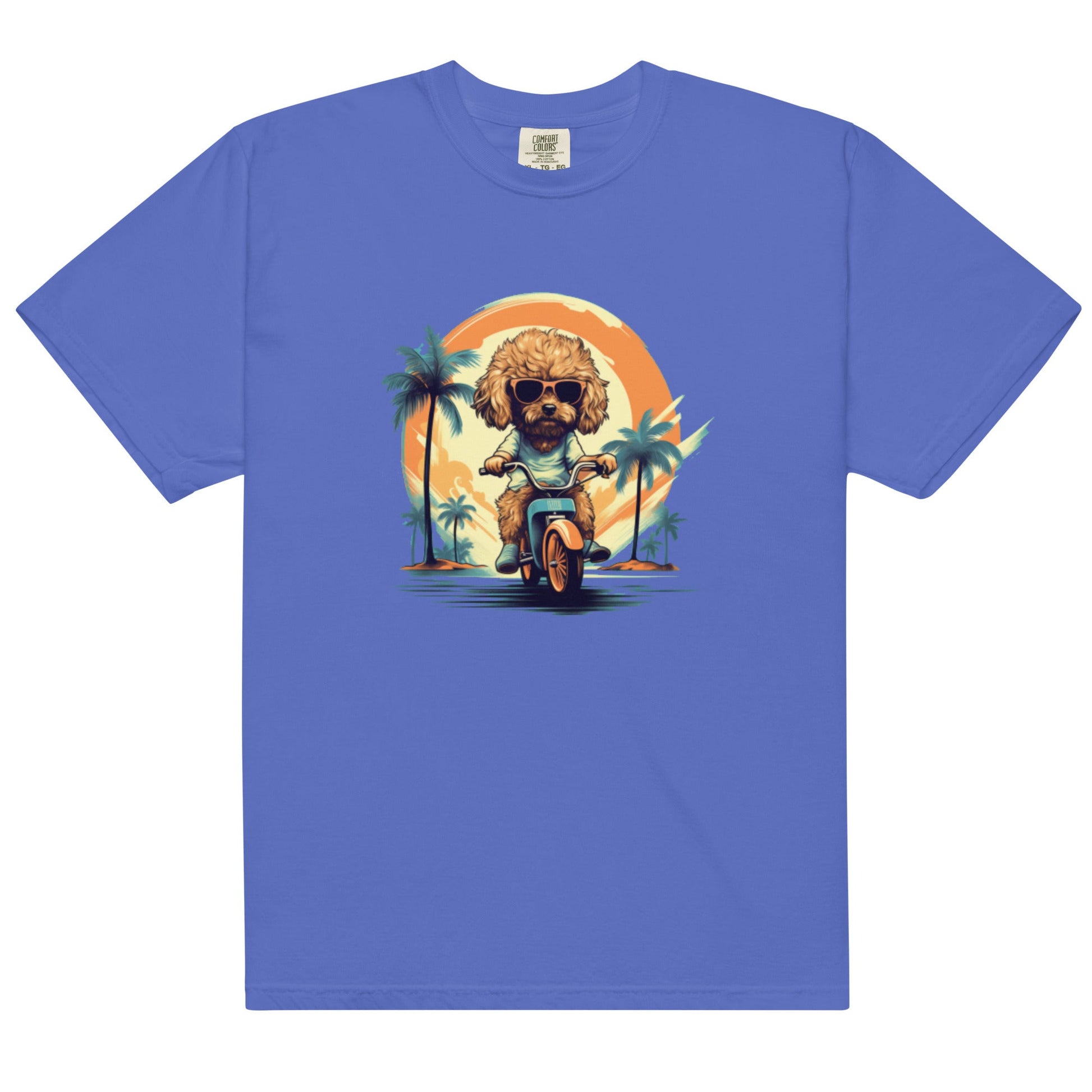 Pedaling Poodle Women's Heavyweight Tee - Ruppy's Creations