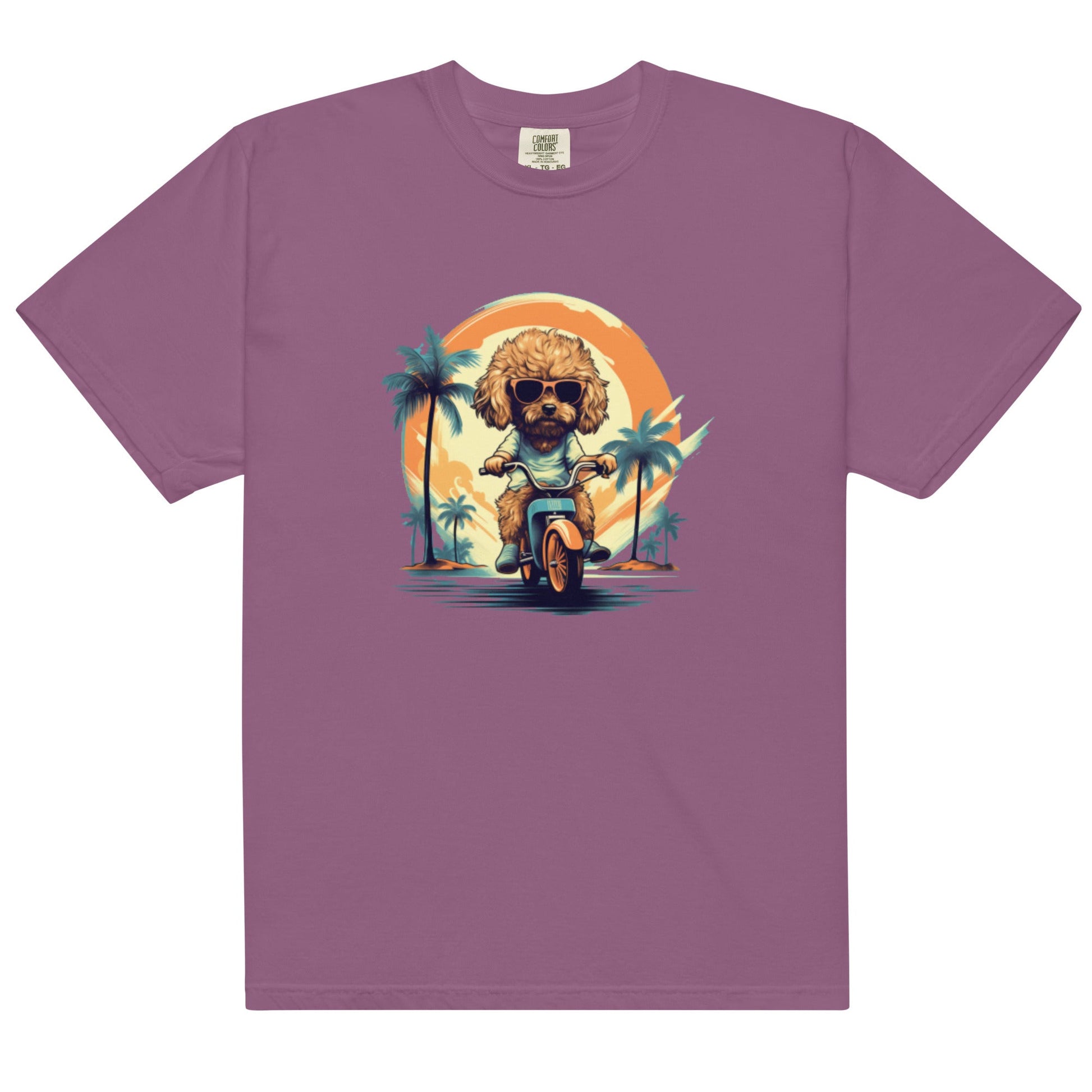 Pedaling Poodle Women's Heavyweight Tee - Ruppy's Creations