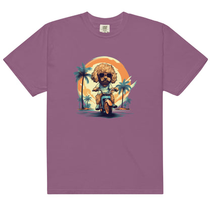 Pedaling Poodle Women's Heavyweight Tee - Ruppy's Creations
