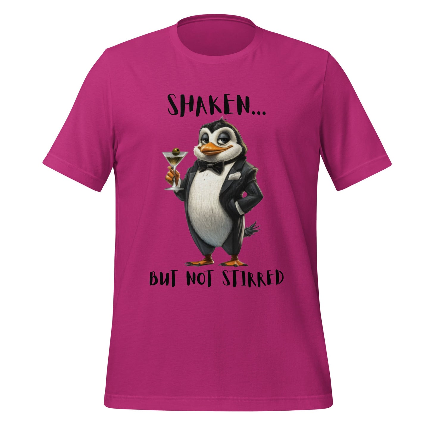 Penguin Shaken Not Stirred Unisex t-shirt - Ruppy's Creations