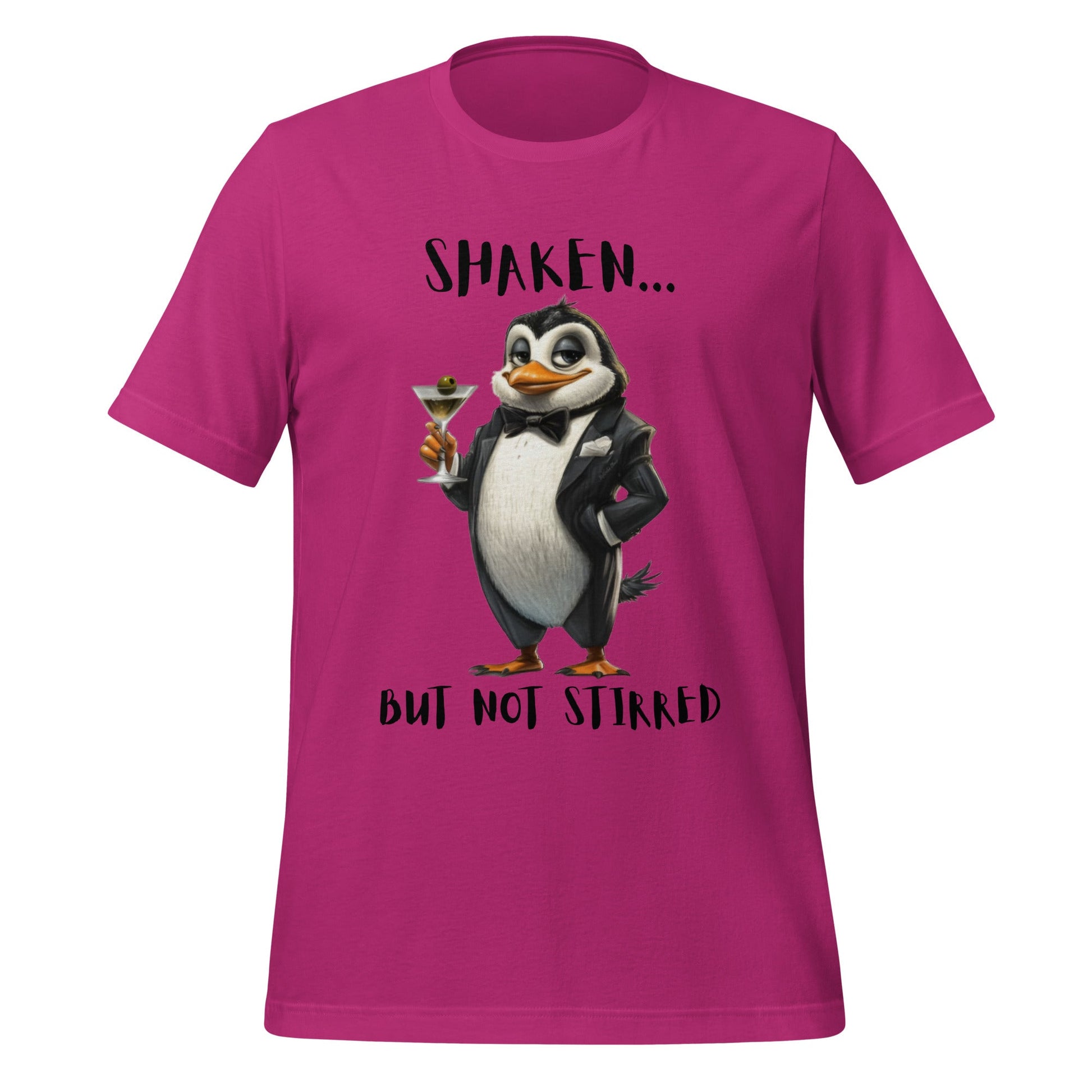 Penguin Shaken Not Stirred Unisex t-shirt - Ruppy's Creations