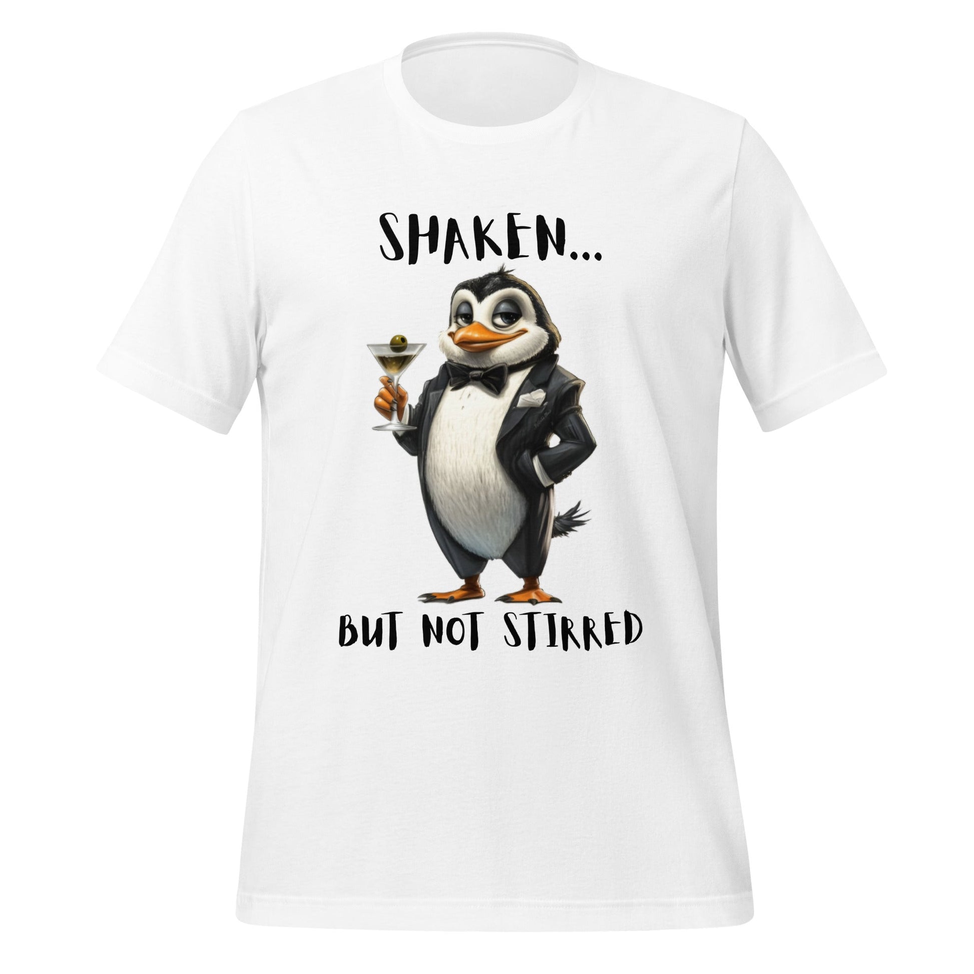 Penguin Shaken Not Stirred Unisex t-shirt - Ruppy's Creations