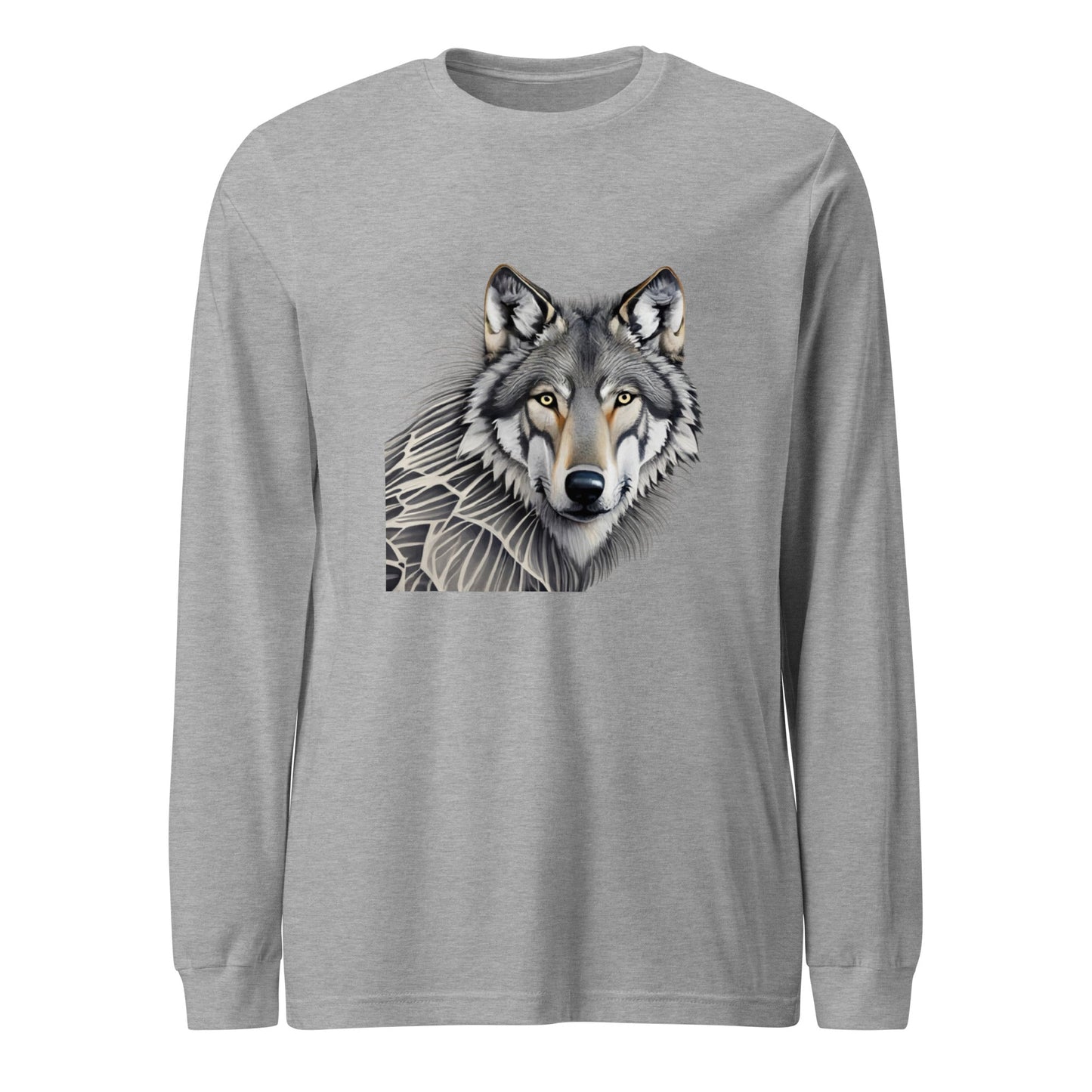Portrait of a Wolf Men's Long Sleeve Tee - Ruppy's Creations