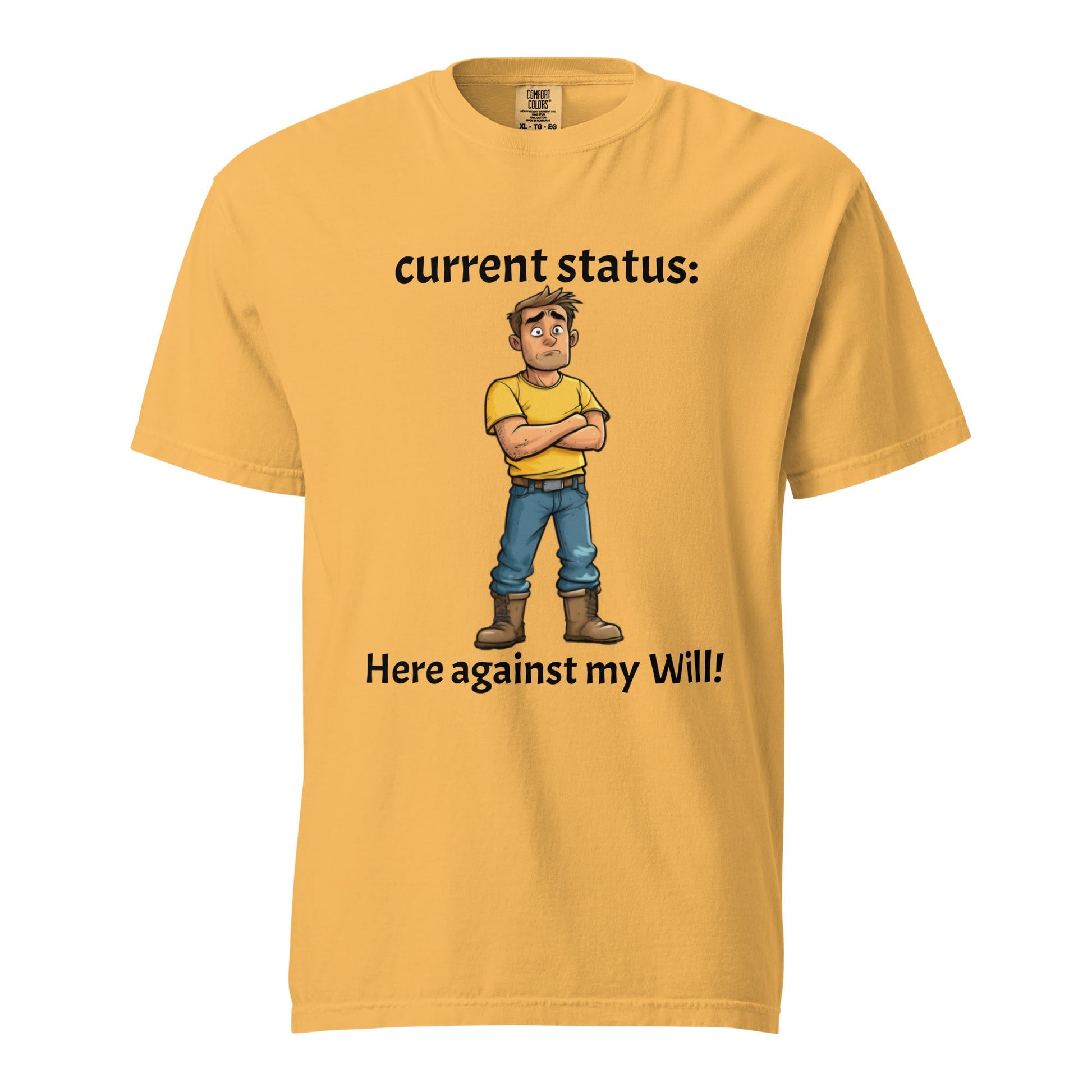 Reluctantly Here Men's Heavyweight T-shirt - Ruppy's Creations