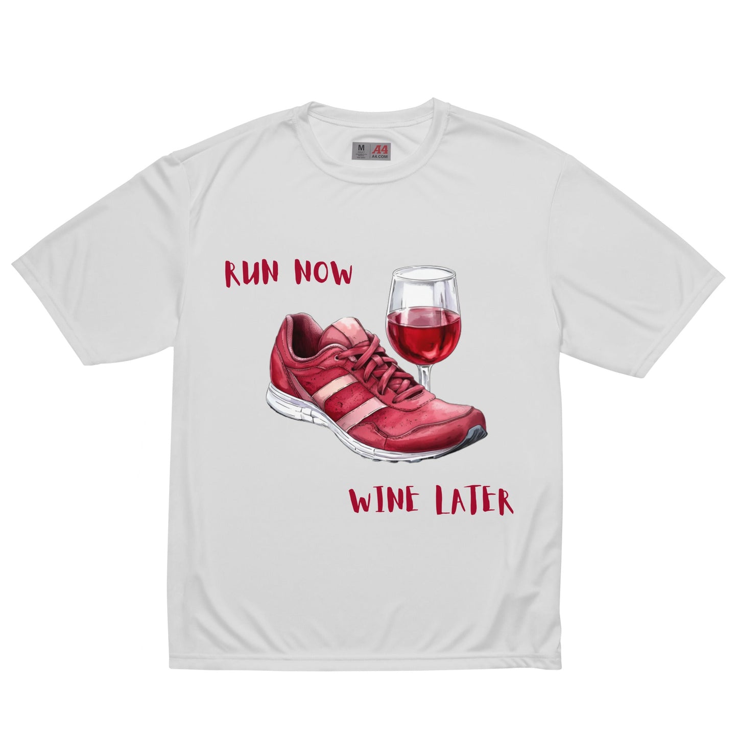 Run Now Wine Later Women's Performance T-shirt - Ruppy's Creations