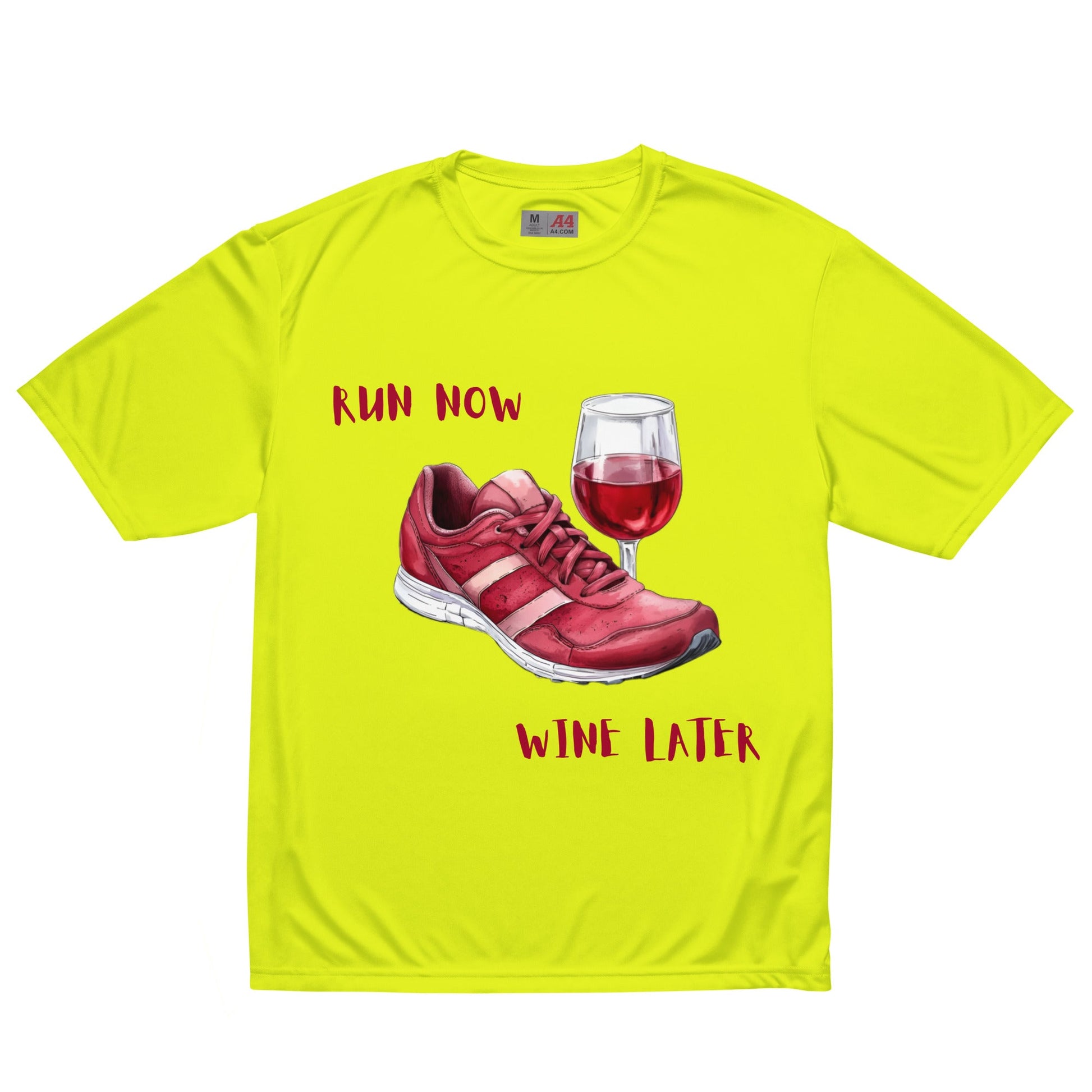 Run Now Wine Later Women's Performance T-shirt - Ruppy's Creations