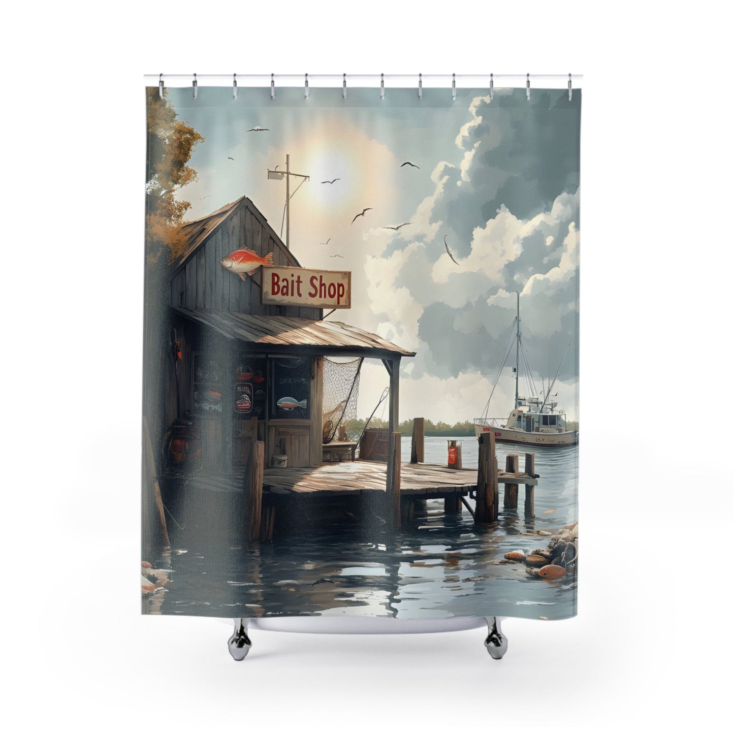 Rustic Bait Shop Shower Curtain - Ruppy's Creations