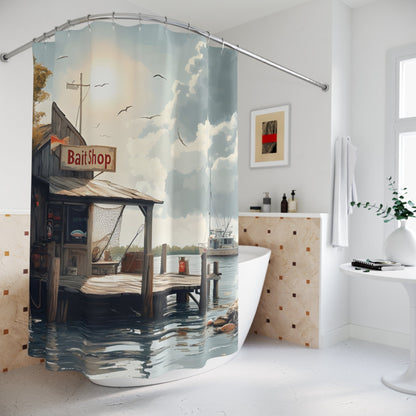 Rustic Bait Shop Shower Curtain - Ruppy's Creations