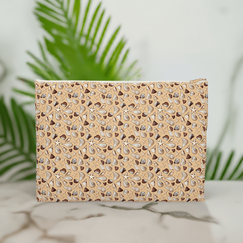 Seashells Cosmetic - Makeup Travel Bag - Ruppy's Creations