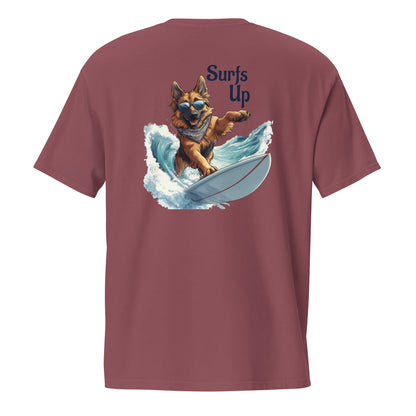 Surfs Up German Shepherd Unisex Pocket T-shirt - Ruppy's Creations
