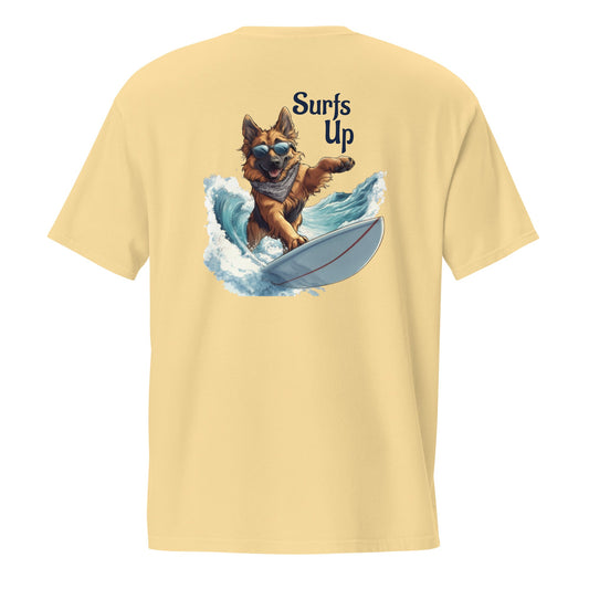 Surfs Up German Shepherd Unisex Pocket T-shirt - Ruppy's Creations