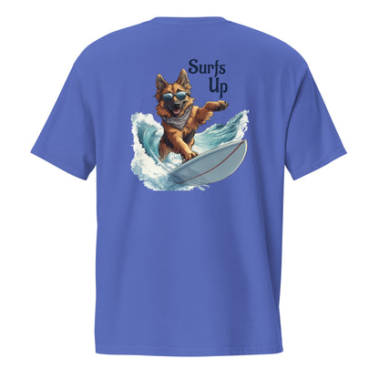 Surfs Up German Shepherd Unisex Pocket T-shirt - Ruppy's Creations