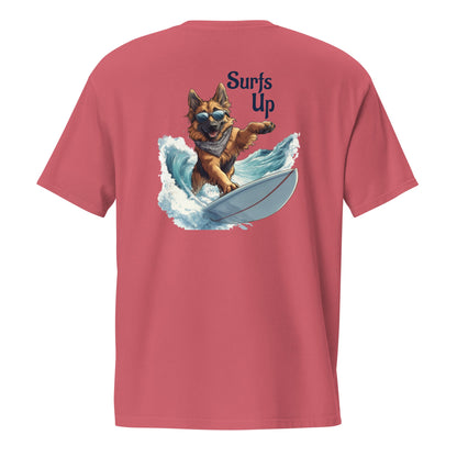 Surfs Up German Shepherd Unisex Pocket T-shirt - Ruppy's Creations