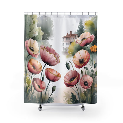 The Village Garden Polyester Shower Curtain - Ruppy's Creations
