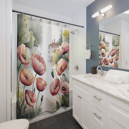 The Village Garden Polyester Shower Curtain - Ruppy's Creations