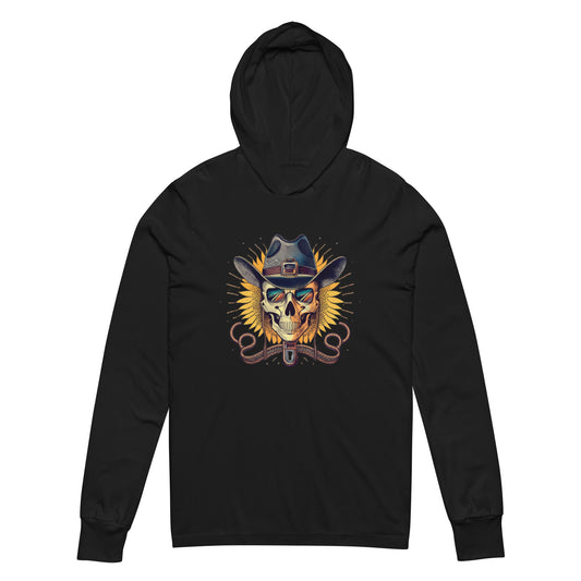 Cowboy Skull Men's Hooded long-sleeve tee