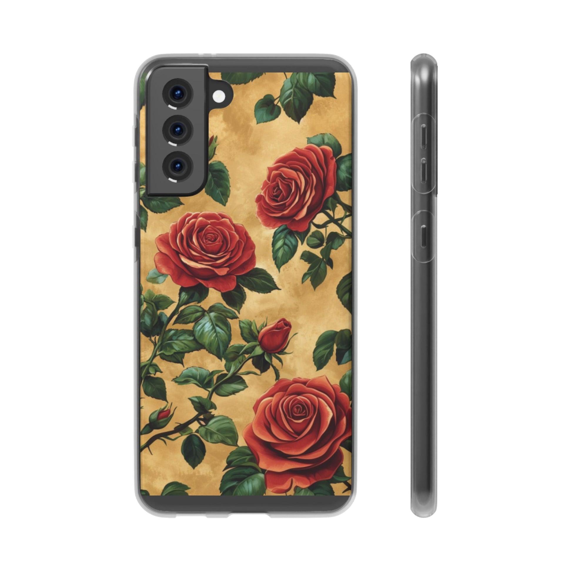 Vintage Red Rose Flexi Phone Case - Ruppy's Creations