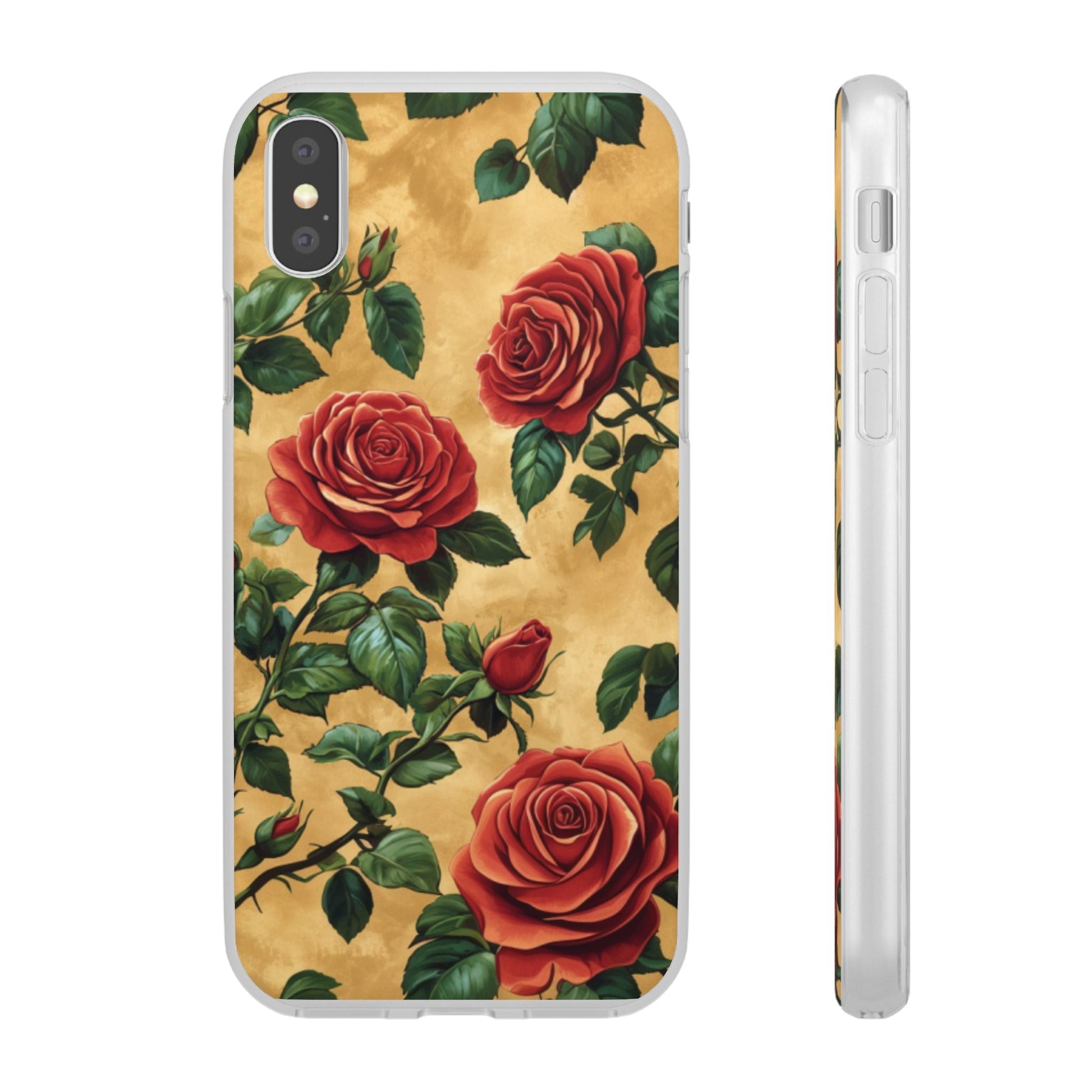 Vintage Red Rose Flexi Phone Case - Ruppy's Creations