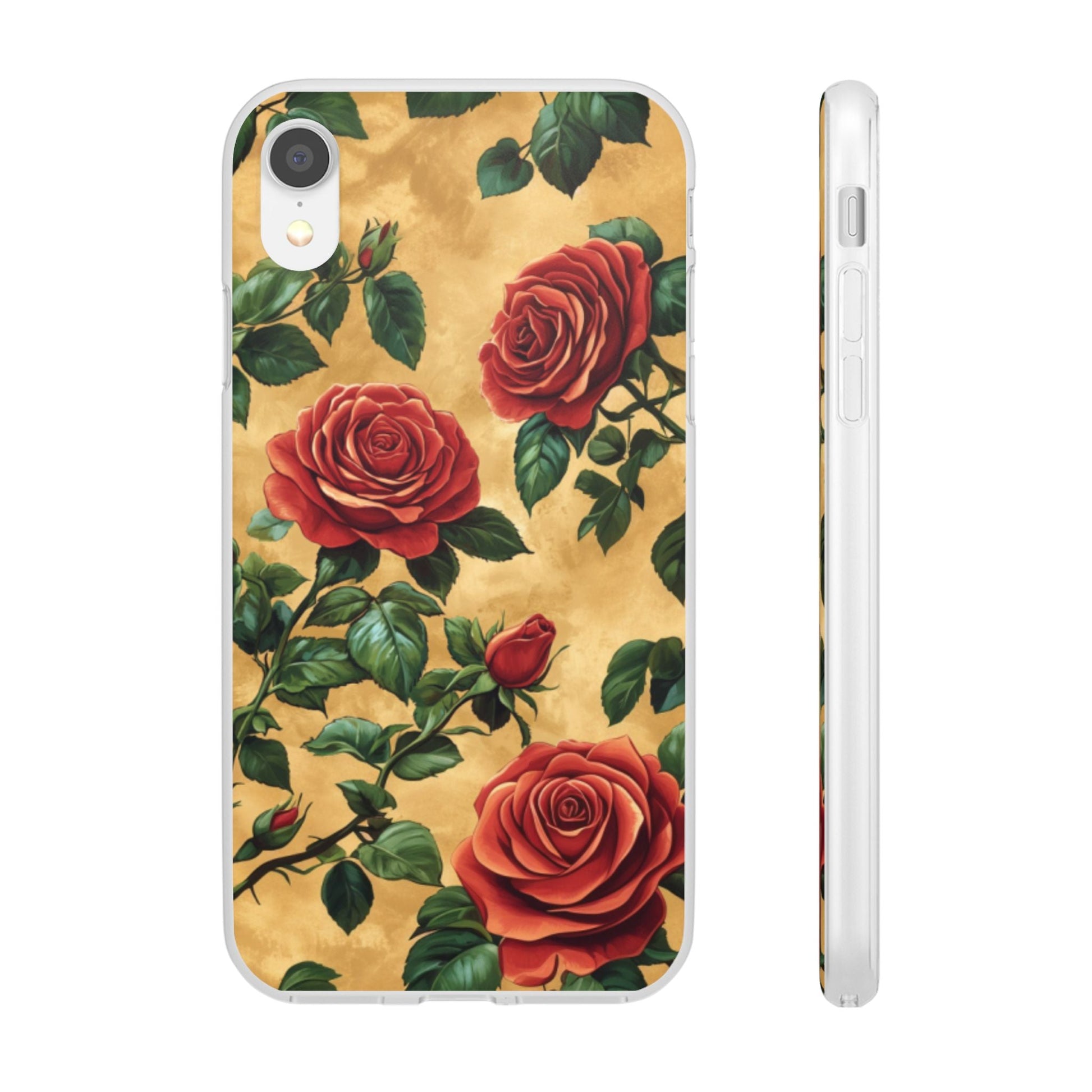 Vintage Red Rose Flexi Phone Case - Ruppy's Creations