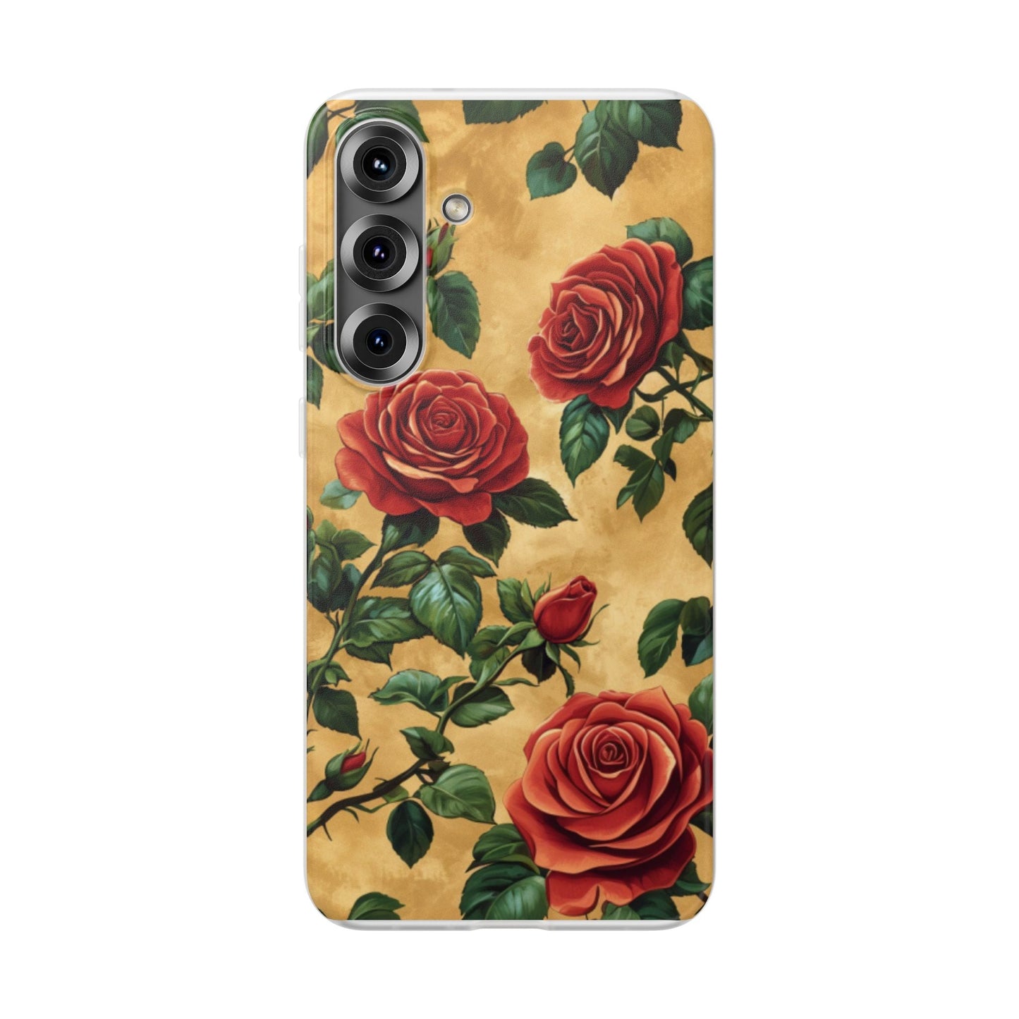 Vintage Red Rose Flexi Phone Case - Ruppy's Creations