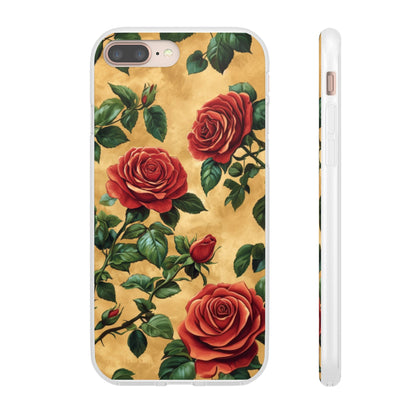 Vintage Red Rose Flexi Phone Case - Ruppy's Creations