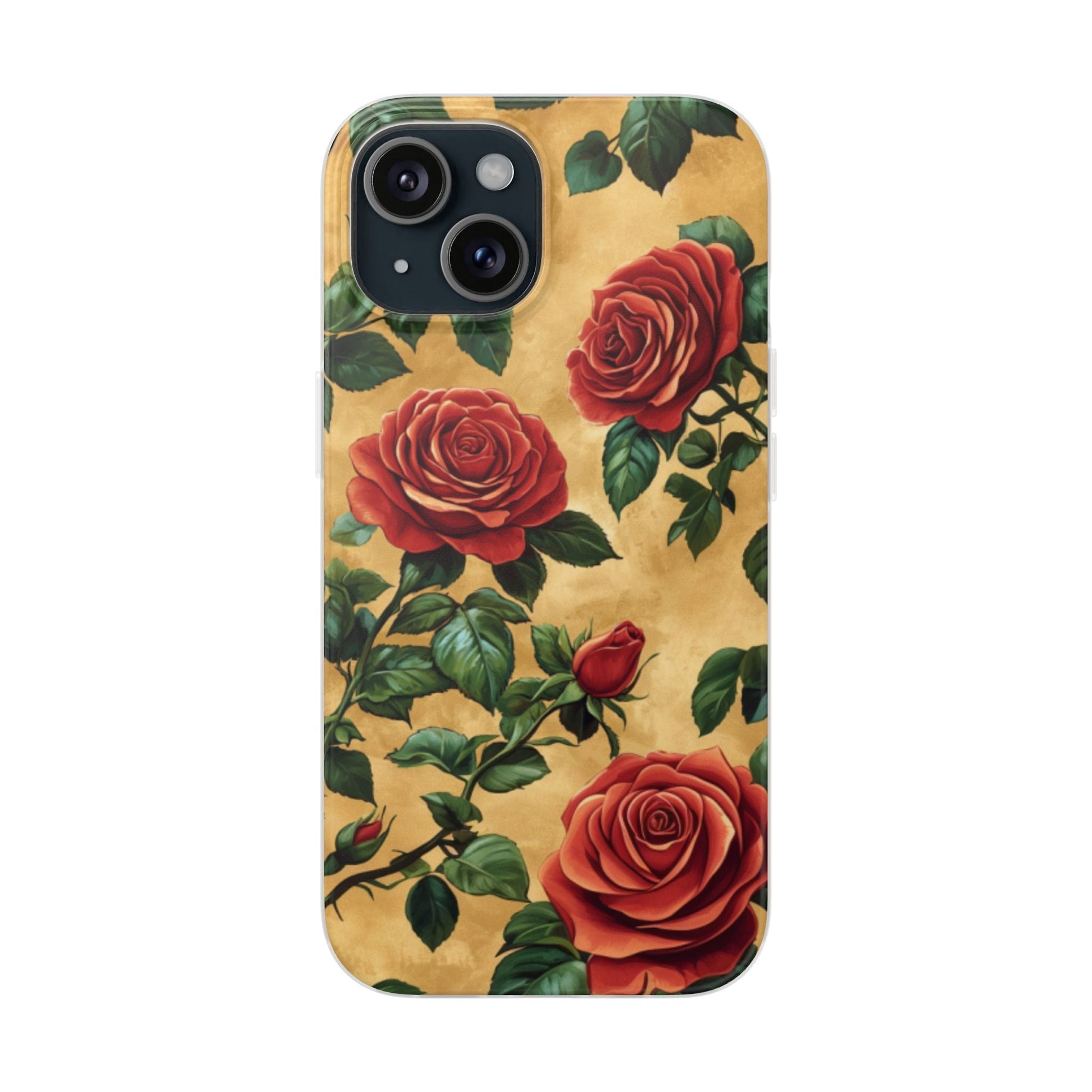 Vintage Red Rose Flexi Phone Case - Ruppy's Creations