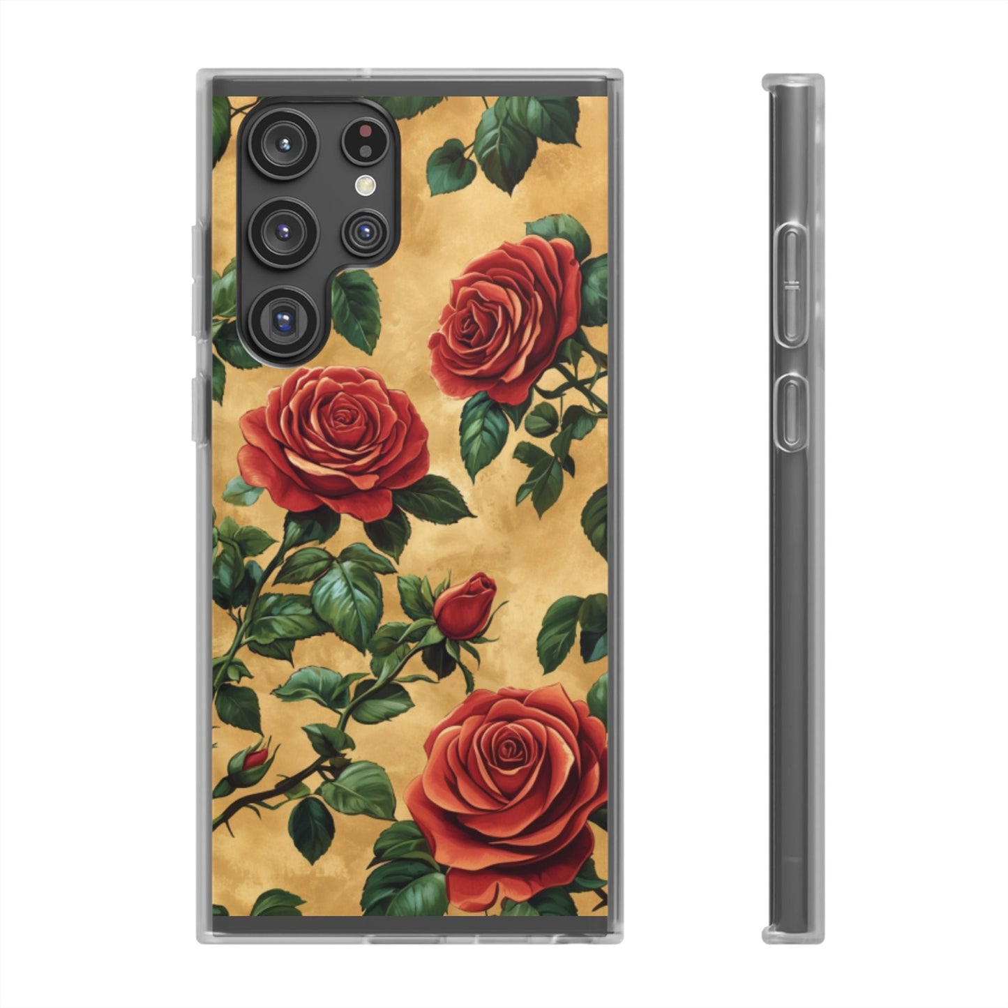 Vintage Red Rose Flexi Phone Case - Ruppy's Creations