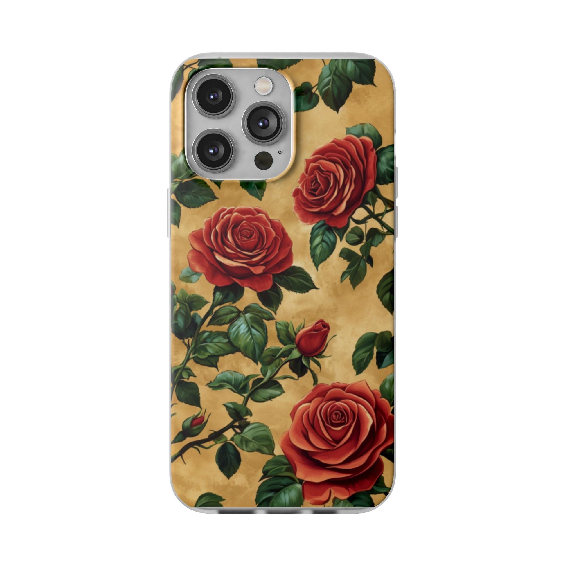 Vintage Red Rose Flexi Phone Case - Ruppy's Creations