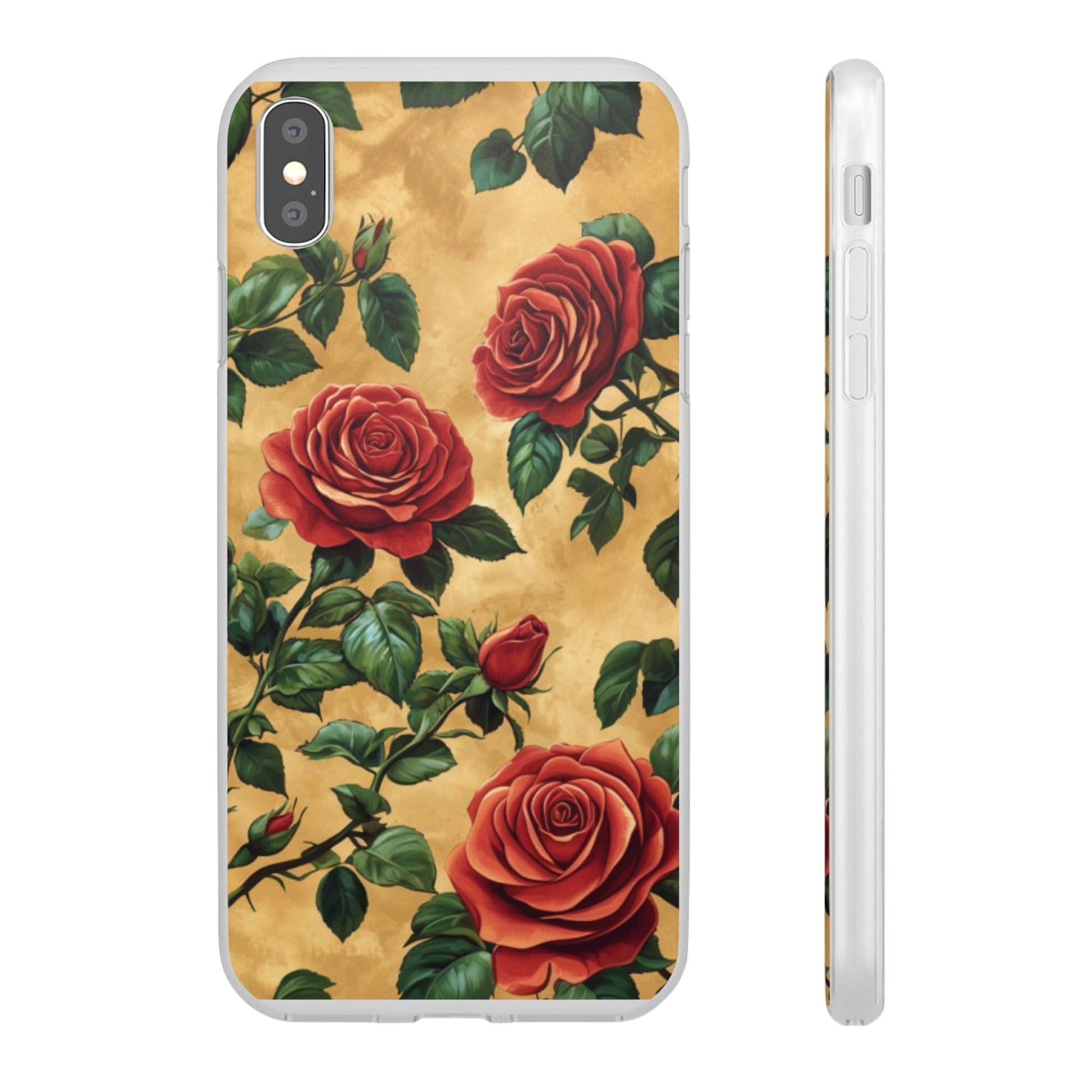 Vintage Red Rose Flexi Phone Case - Ruppy's Creations