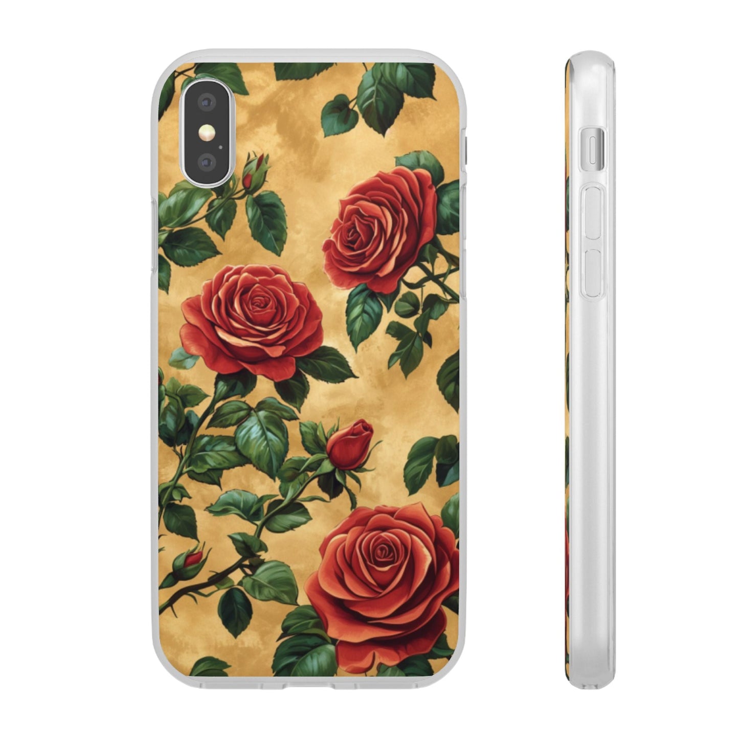 Vintage Red Rose Flexi Phone Case - Ruppy's Creations