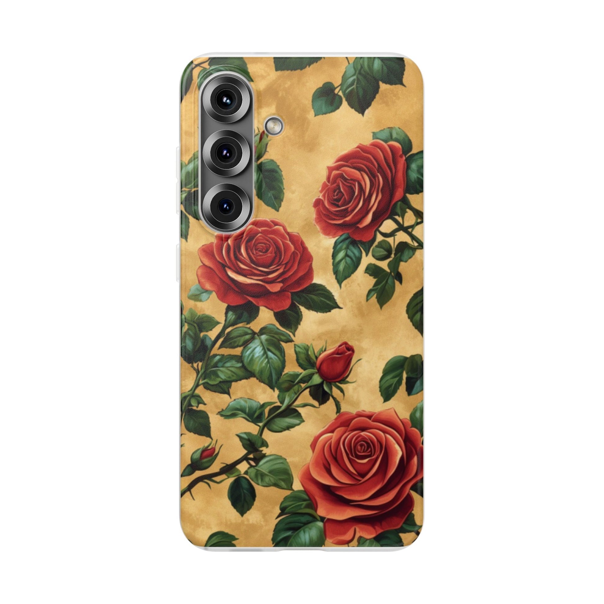 Vintage Red Rose Flexi Phone Case - Ruppy's Creations