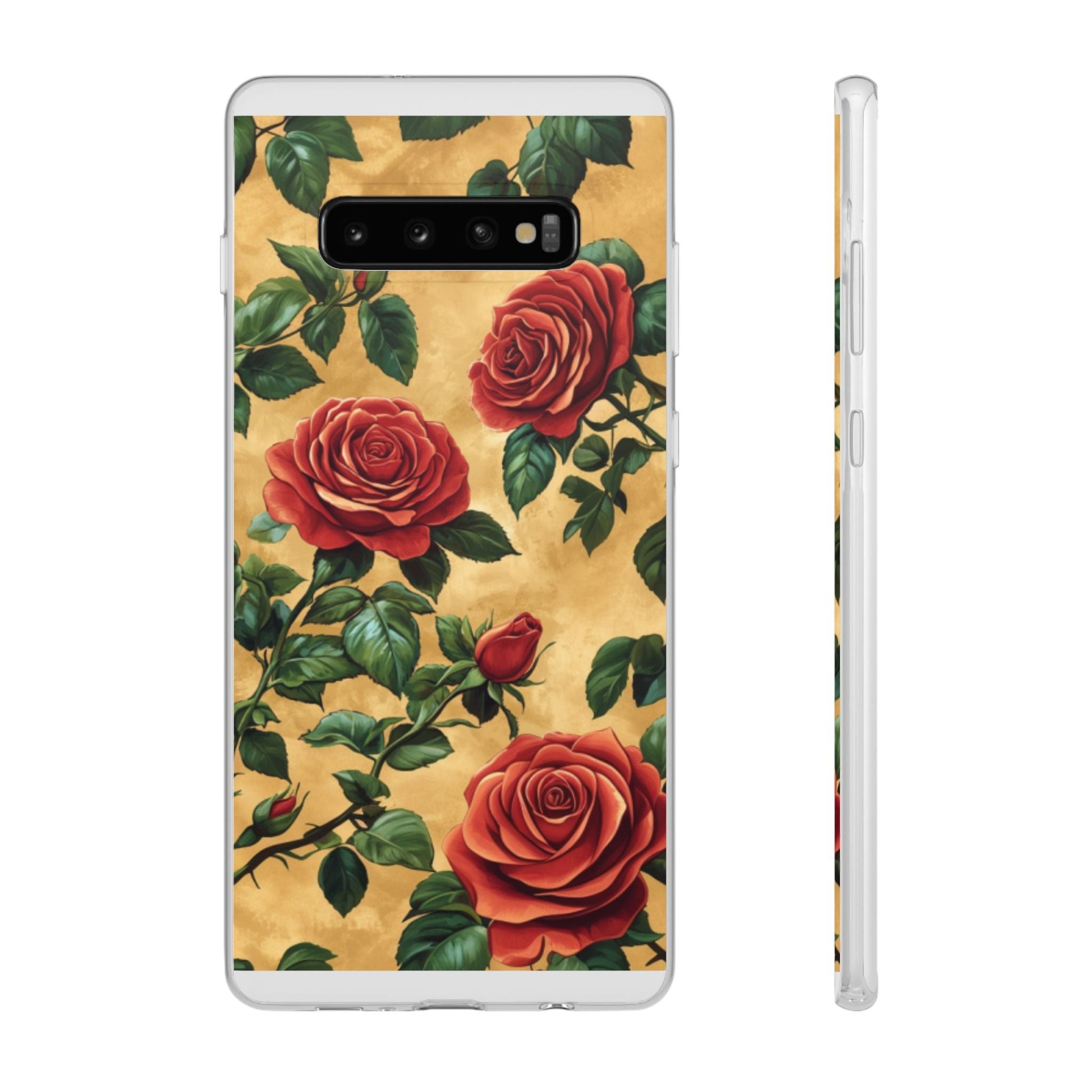 Vintage Red Rose Flexi Phone Case - Ruppy's Creations