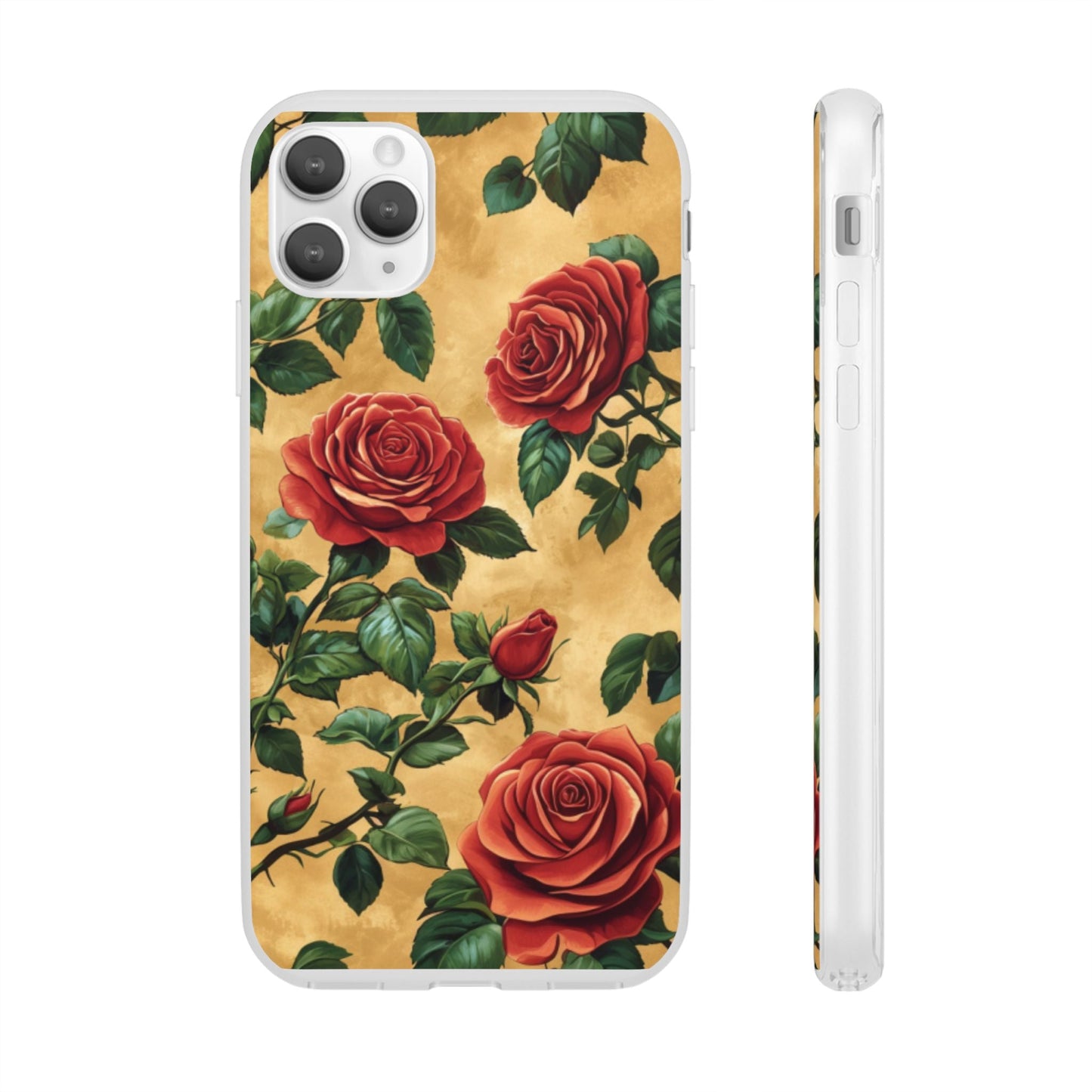 Vintage Red Rose Flexi Phone Case - Ruppy's Creations