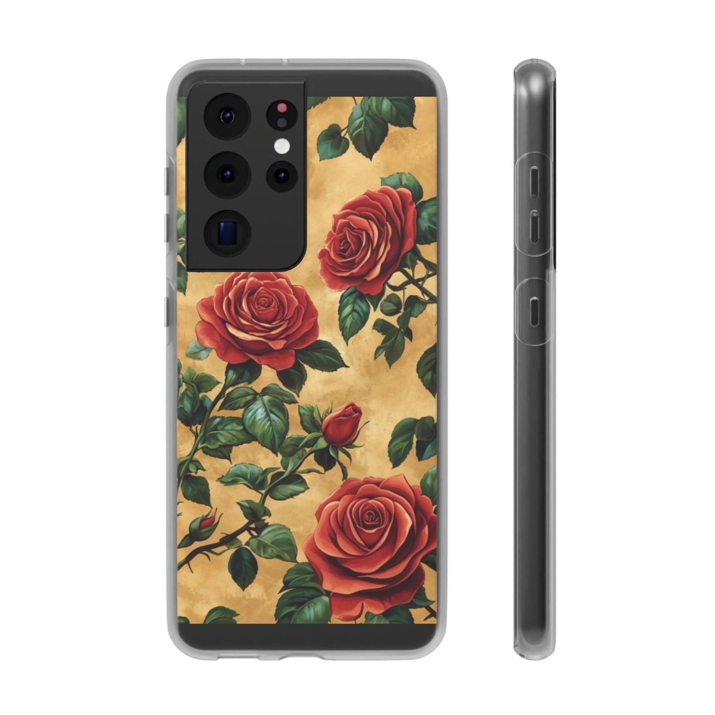 Vintage Red Rose Flexi Phone Case - Ruppy's Creations