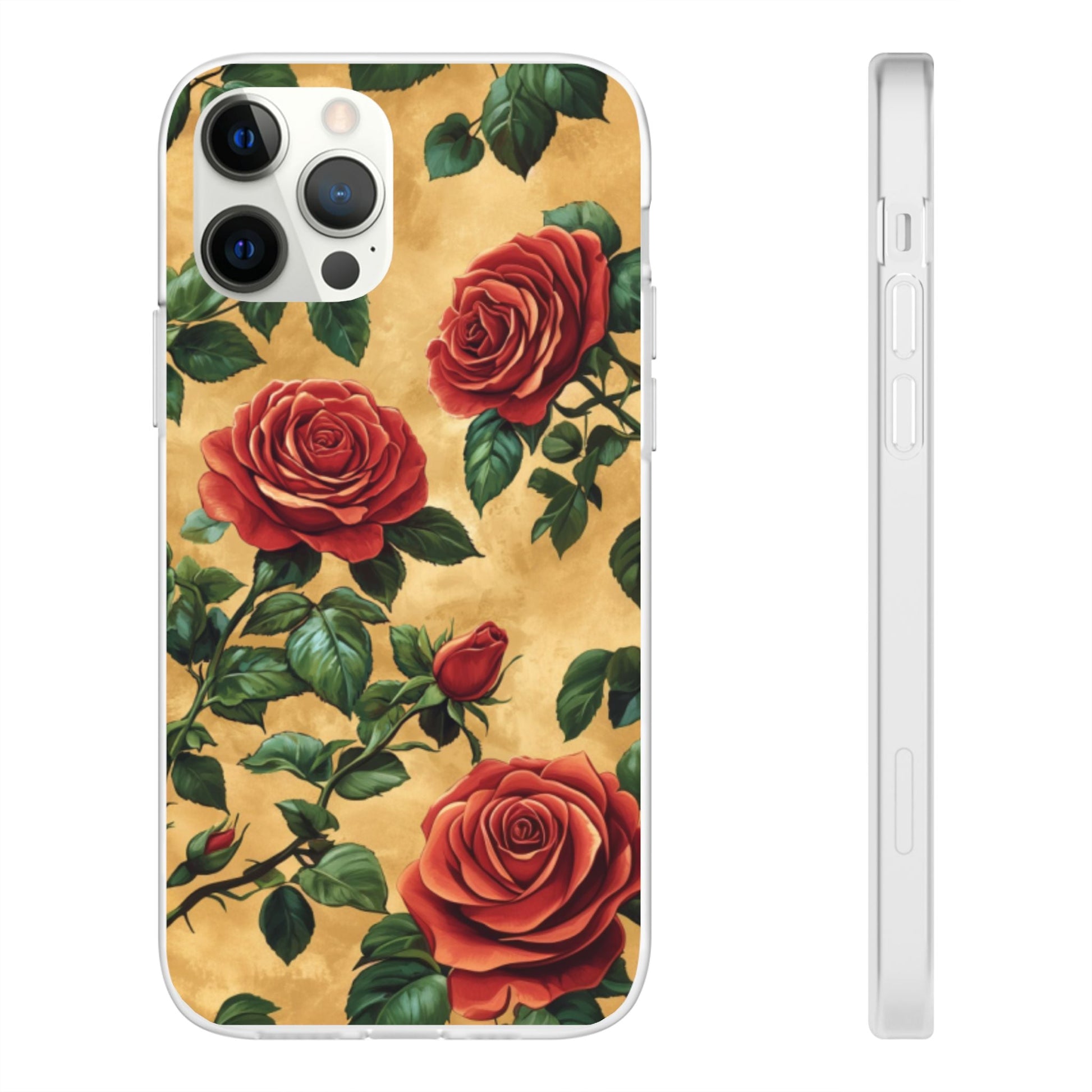 Vintage Red Rose Flexi Phone Case - Ruppy's Creations