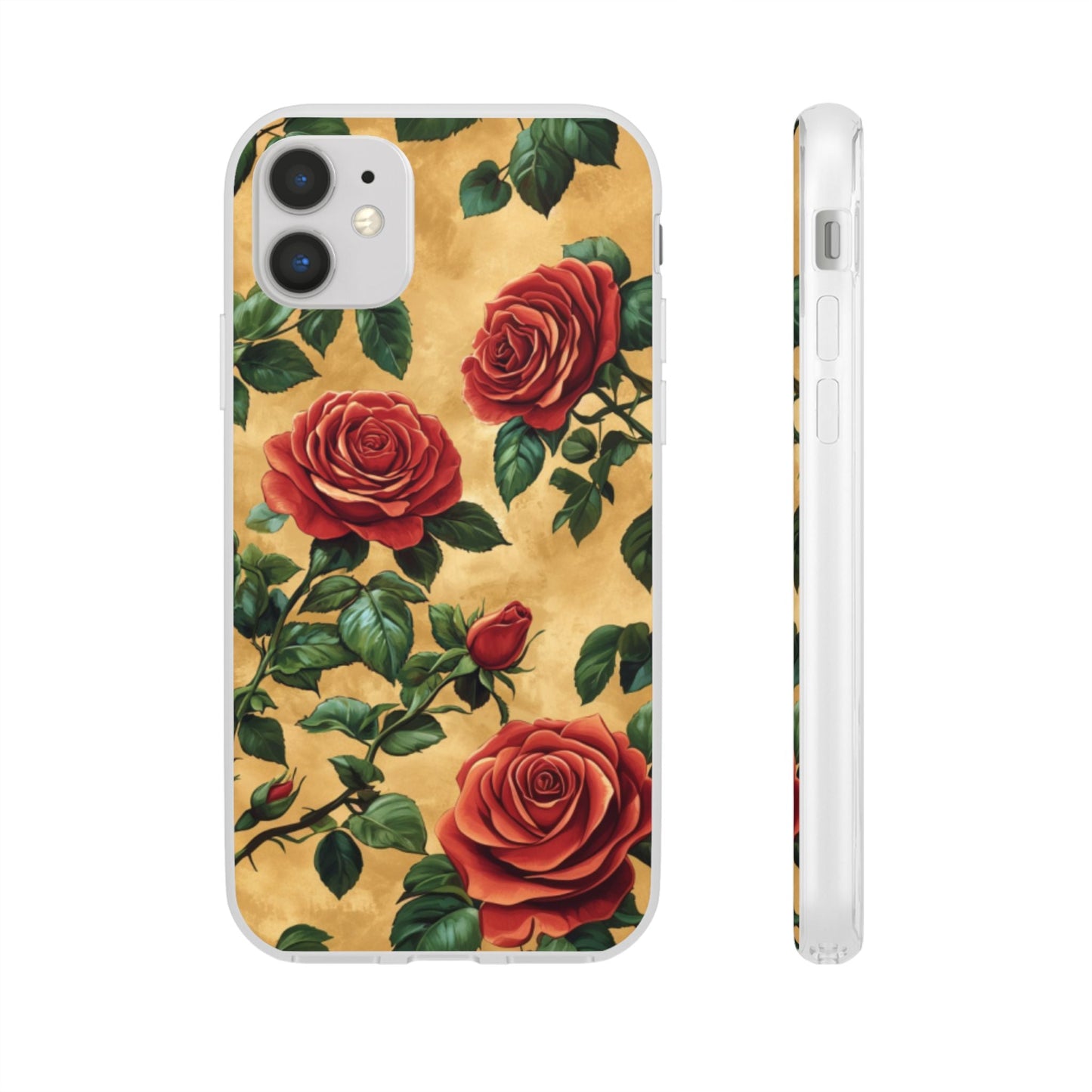 Vintage Red Rose Flexi Phone Case - Ruppy's Creations