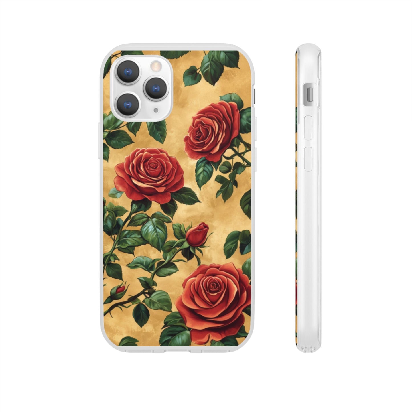 Vintage Red Rose Flexi Phone Case - Ruppy's Creations