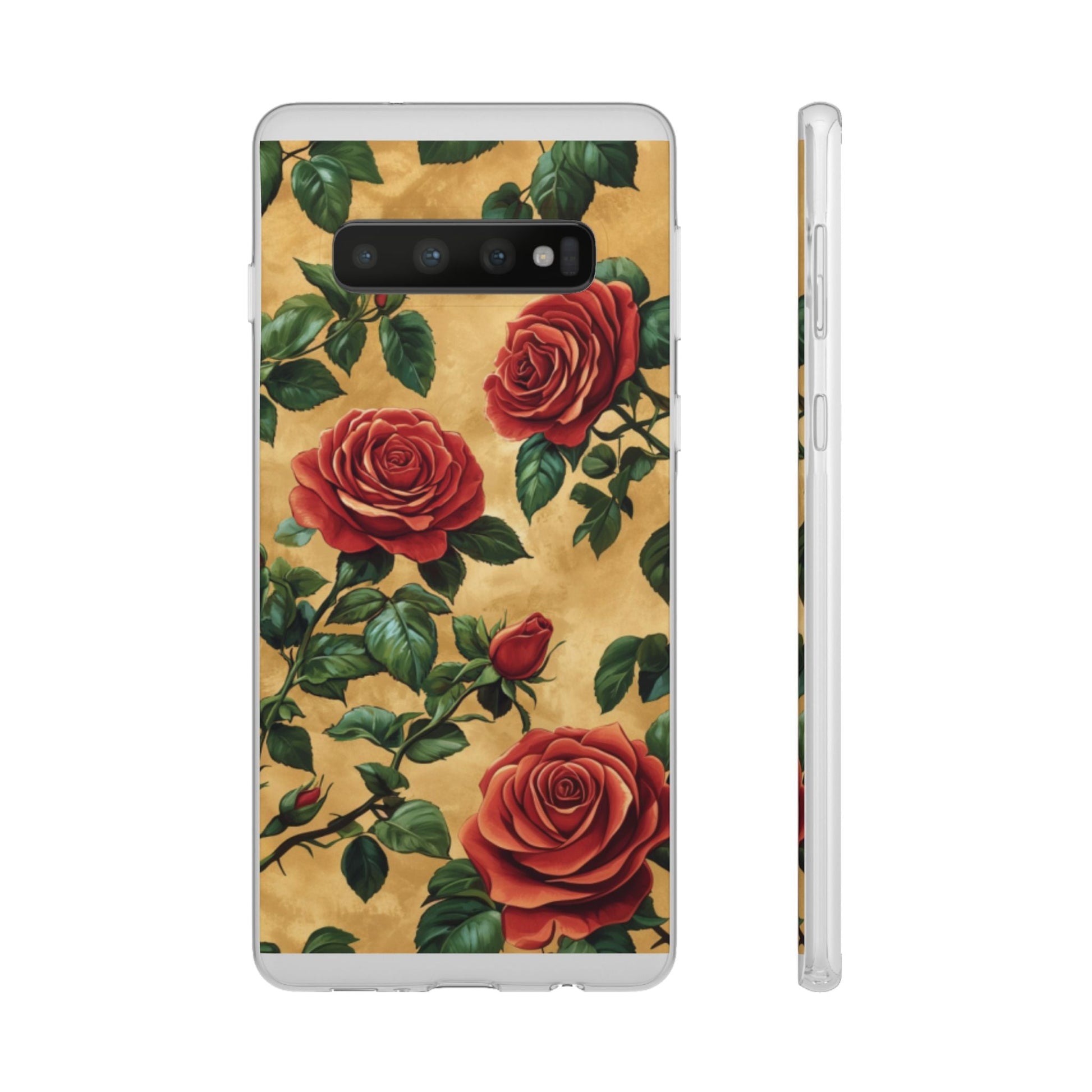 Vintage Red Rose Flexi Phone Case - Ruppy's Creations