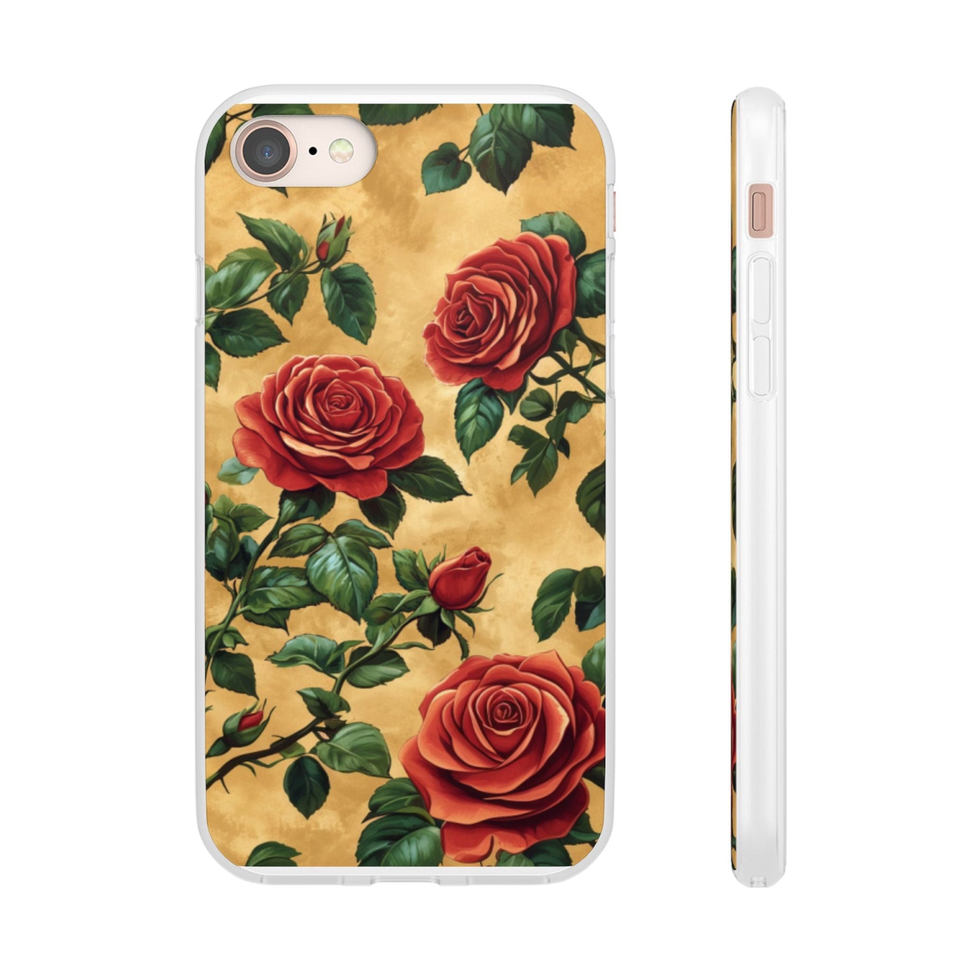 Vintage Red Rose Flexi Phone Case - Ruppy's Creations
