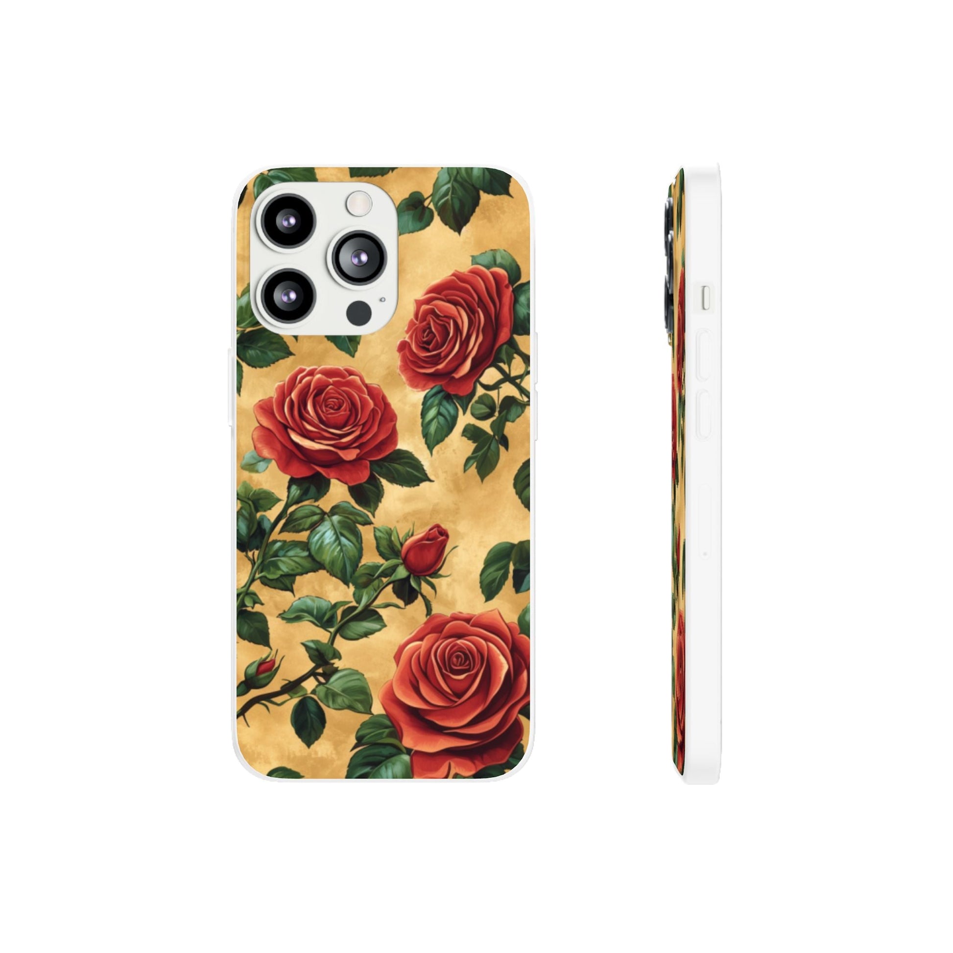 Vintage Red Rose Flexi Phone Case - Ruppy's Creations