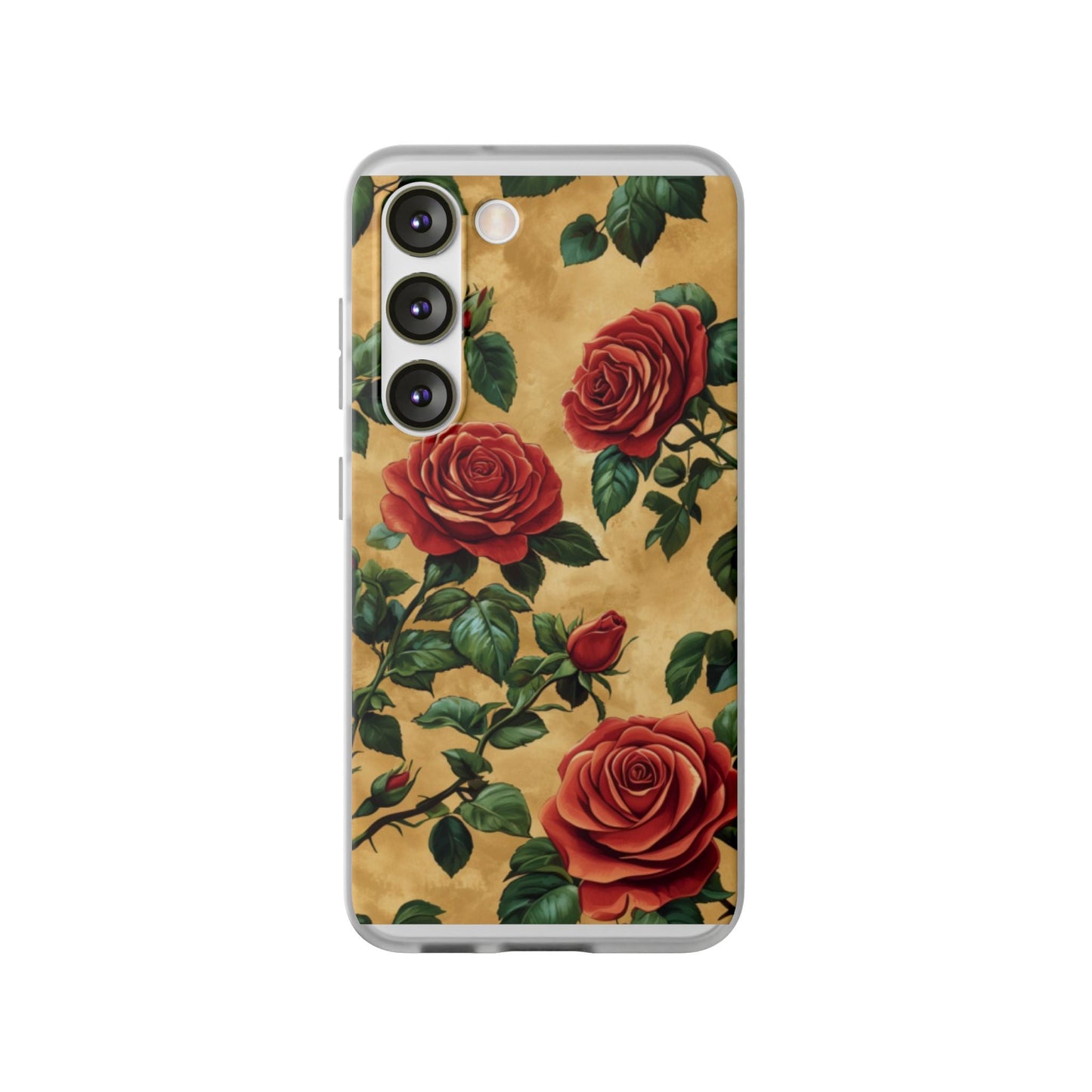 Vintage Red Rose Flexi Phone Case - Ruppy's Creations
