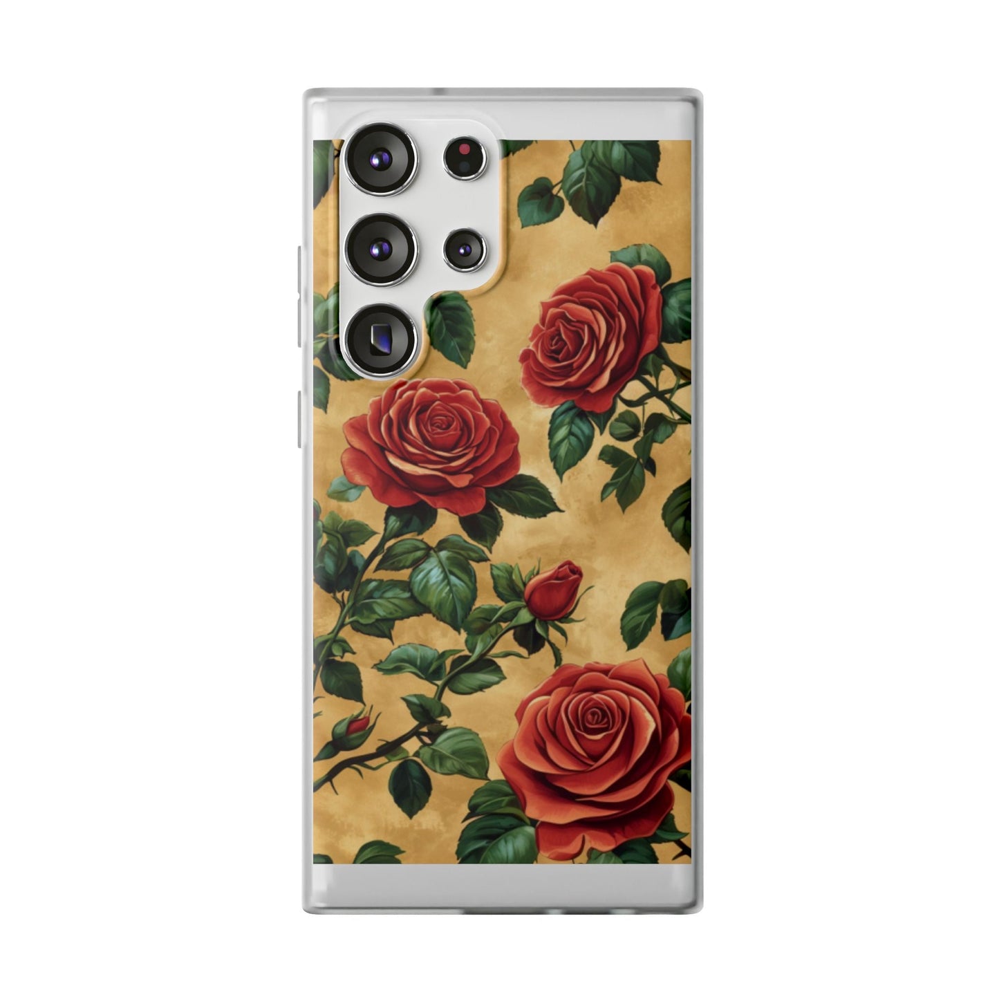 Vintage Red Rose Flexi Phone Case - Ruppy's Creations