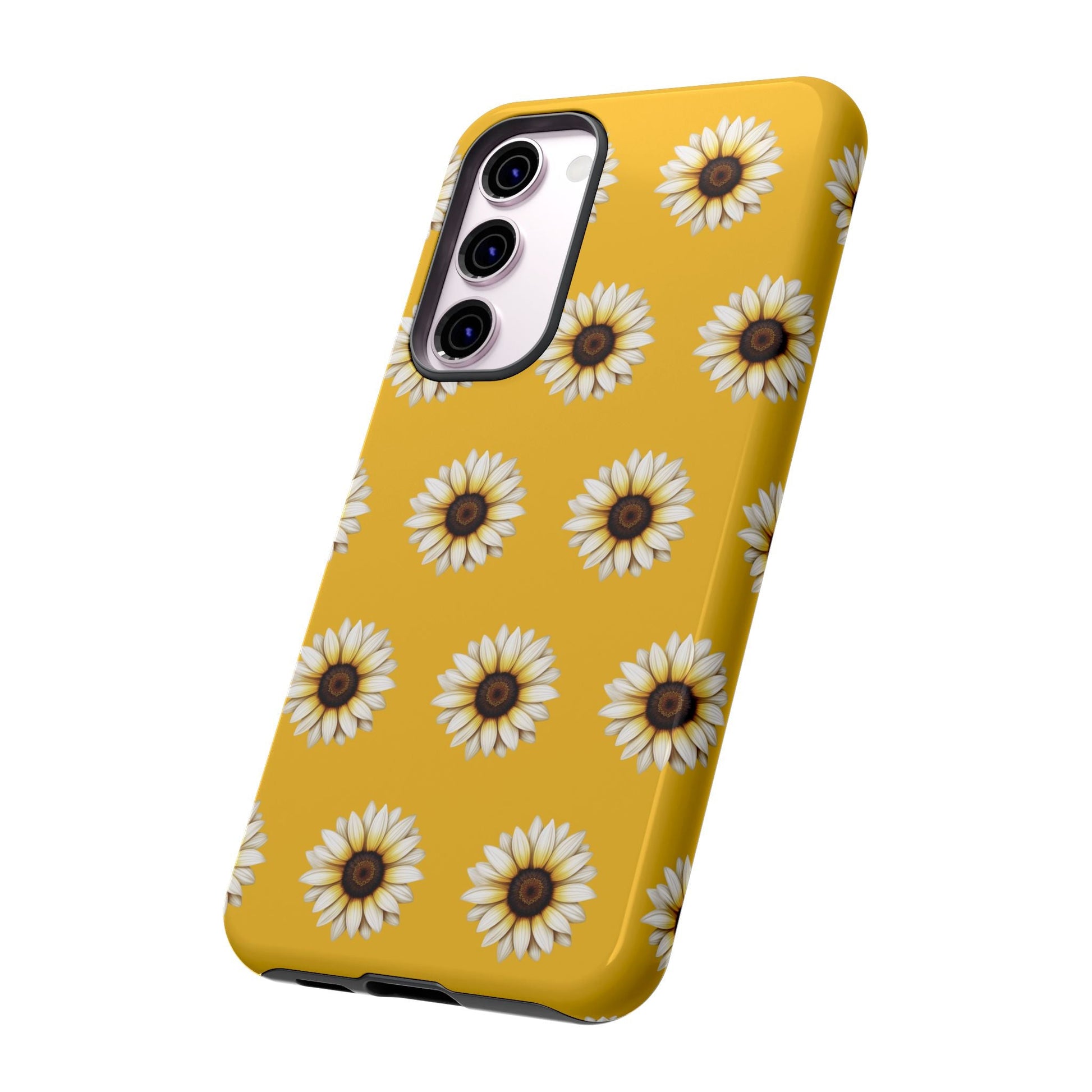 White Sunflower Yellow Tough Cell Phone Case - Ruppy's Creations