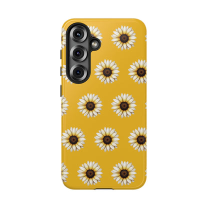 White Sunflower Yellow Tough Cell Phone Case - Ruppy's Creations