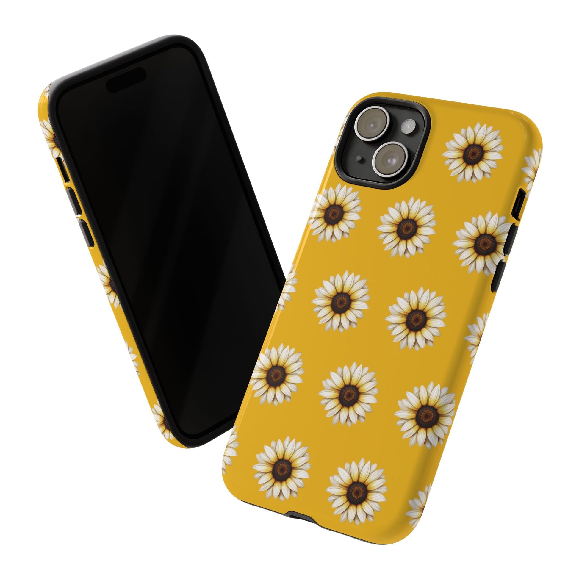 White Sunflower Yellow Tough Cell Phone Case - Ruppy's Creations