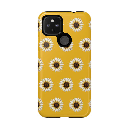 White Sunflower Yellow Tough Cell Phone Case - Ruppy's Creations
