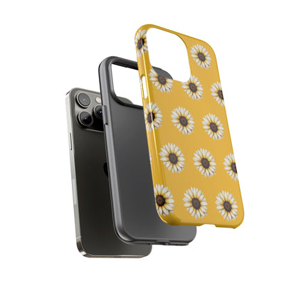 White Sunflower Yellow Tough Cell Phone Case - Ruppy's Creations