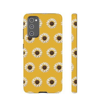 White Sunflower Yellow Tough Cell Phone Case - Ruppy's Creations