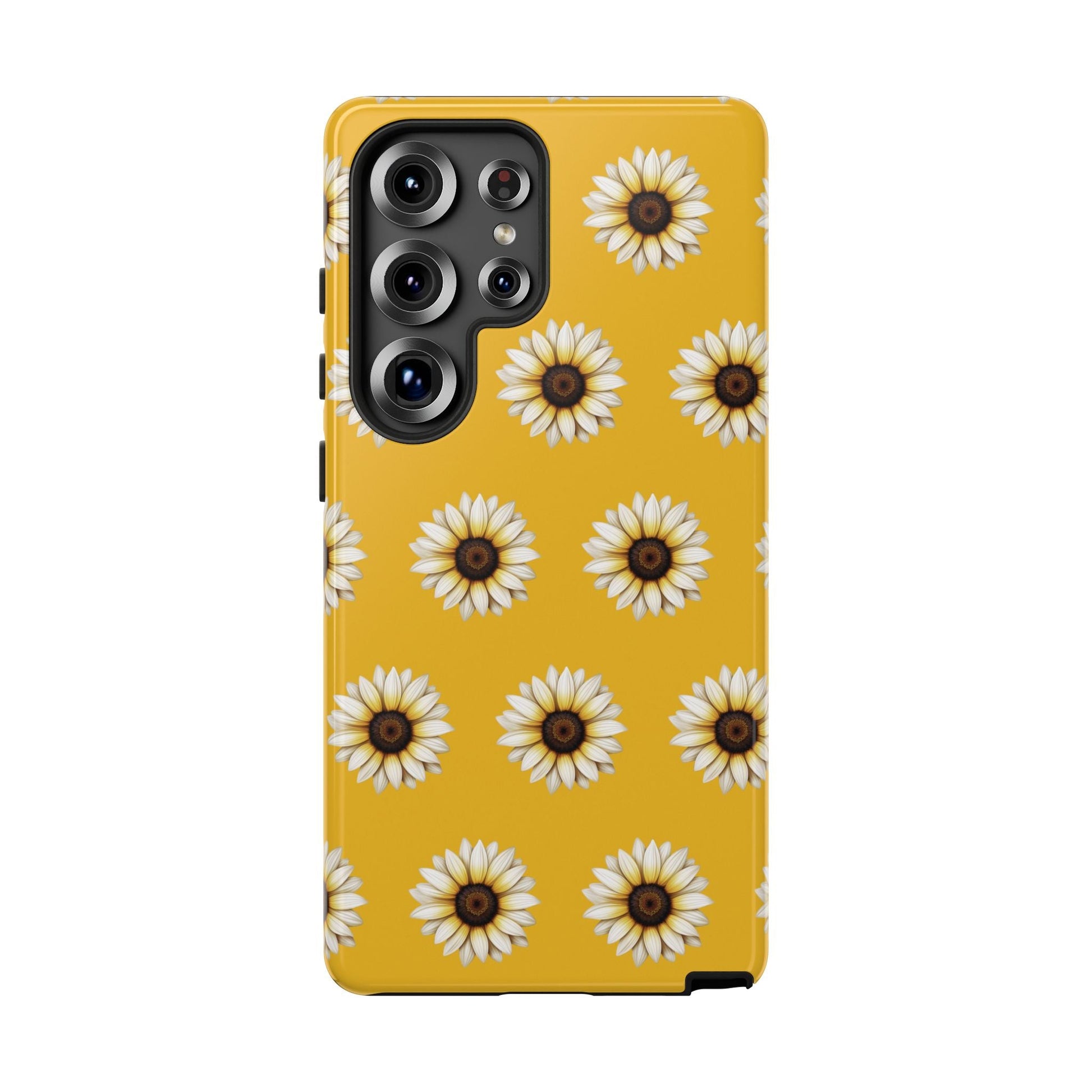 White Sunflower Yellow Tough Cell Phone Case - Ruppy's Creations
