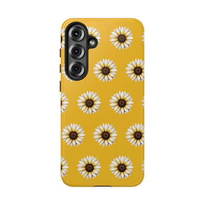 White Sunflower Yellow Tough Cell Phone Case - Ruppy's Creations